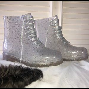 Clear Glitter Boots/Rain Boots
